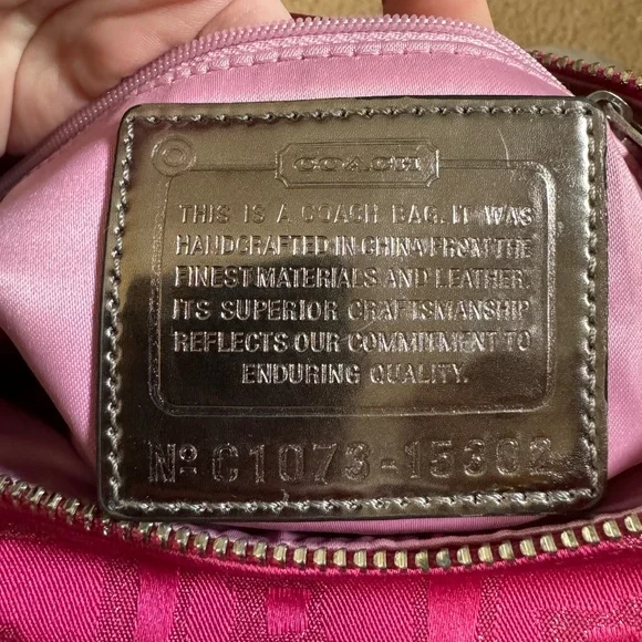 Coach Poppy Pink Storypatch Groovy Shoulder Bag